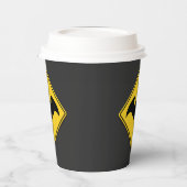 Vampire Bat Warnung Halloween Pappbecher (Links)