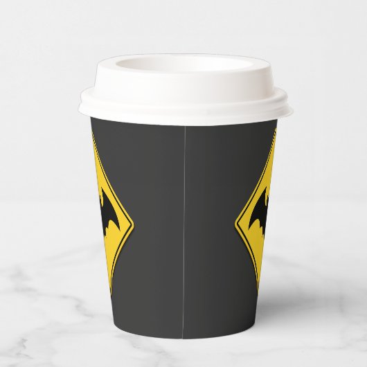 Vampire Bat Warnung Halloween Pappbecher (Rechts)