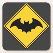 Vampire Bat Warnung Halloween Rechteckiger Pappuntersetzer (Vorderseite)