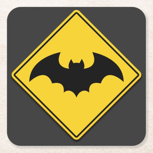 Vampire Bat Warnung Halloween Rechteckiger Pappuntersetzer (Vorderseite)