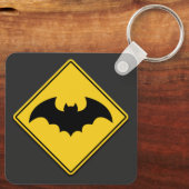 Vampire Bat Warnung Halloween Schlüsselanhänger (Rückseite)