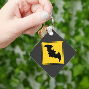 Vampire Bat Warnung Halloween Schlüsselanhänger