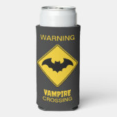 Vampire Bat Warnung Halloween Selters Dosenkühler (Seltzer Rückseite)