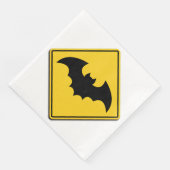 Vampire Bat Warnung Halloween Serviette (Ecke)
