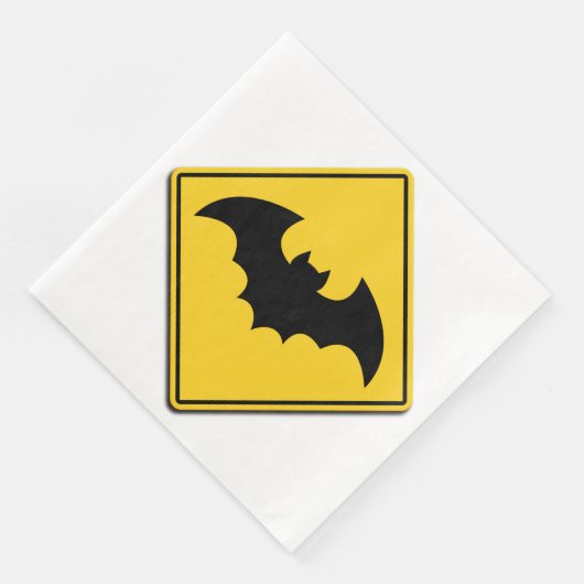 Vampire Bat Warnung Halloween Serviette (Ecke)