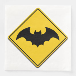 Vampire Bat Warnung Halloween Serviette