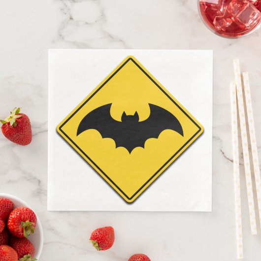 Vampire Bat Warnung Halloween Serviette (Beispiel)