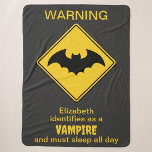 Vampire Bat Warnung Halloween Sherpadecke