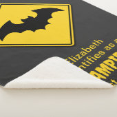 Vampire Bat Warnung Halloween Sherpadecke (3/4)