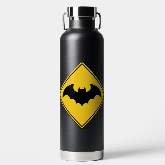 Vampire Bat Warnung Halloween Trinkflasche (Vorderseite)