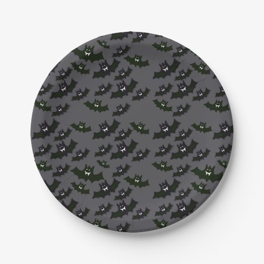 Vampire Bats - Halloween - Dessert Paper Teller (Vorderseite)