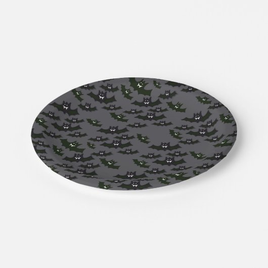 Vampire Bats - Halloween - Dessert Paper Teller (Schrägansicht)