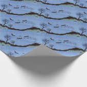 Vampire Bats Halloween Geschenkpapier (Ecke)