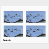 Vampire Bats Halloween Rechteckiger Aufkleber (Blatt)