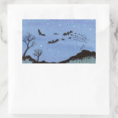 Vampire Bats Halloween Rechteckiger Aufkleber (Tasche)