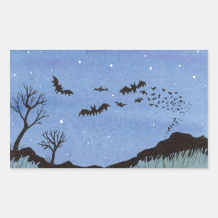 Vampire Bats Halloween Rechteckiger Aufkleber