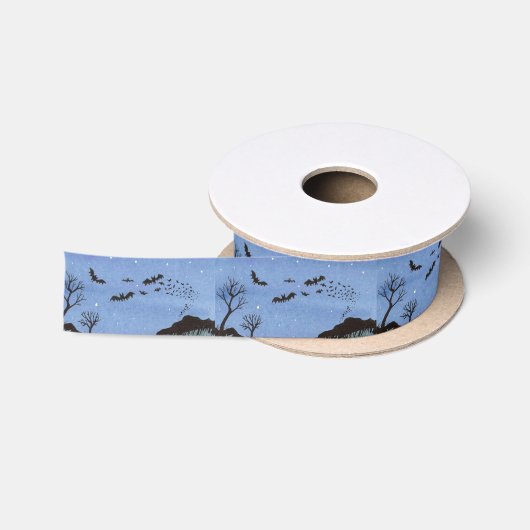 Vampire Bats Halloween Satinband (Spule)