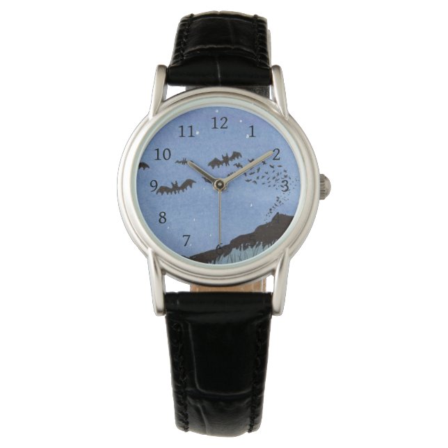 Vampire Bats Halloween Watch Armbanduhr (Vorderseite)