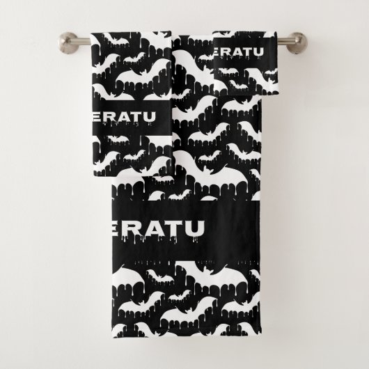 Vampire Bats Nu Goth Gothic Badhandtuch Set (Insitu)