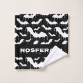 Vampire Bats Nu Goth Gothic Badhandtuch Set (Waschlappen)