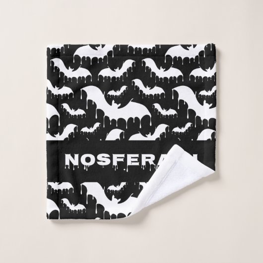 Vampire Bats Nu Goth Gothic Badhandtuch Set (Waschlappen)