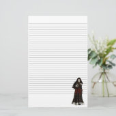 Vampire Beauty Lined Stationery Briefpapier (Stehend Vorderseite)