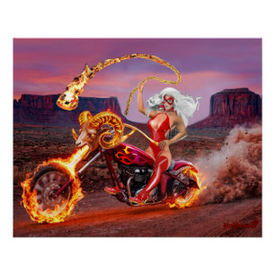 Vampire-Biker-Babe – Mitternachts-Gothic-Rebellin Poster