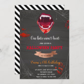 Vampire Birthday Halloween-Party Einladung (Vorne/Hinten)