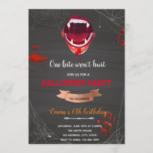 Vampire Birthday Halloween-Party Einladung