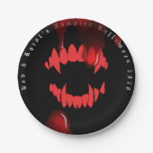 Vampire Bite Halloween Papierplatte Pappteller (Vorderseite)