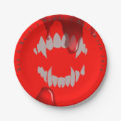 Vampire Bite Halloween Papierplatte Pappteller (Vorderseite)