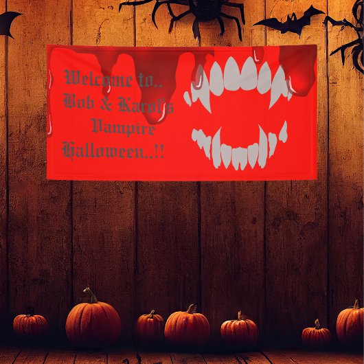 Vampire Bite Halloween-Party Banner