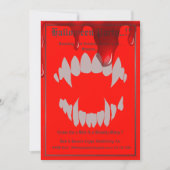 Vampire Bite Halloween-Party Einladung (Vorderseite)