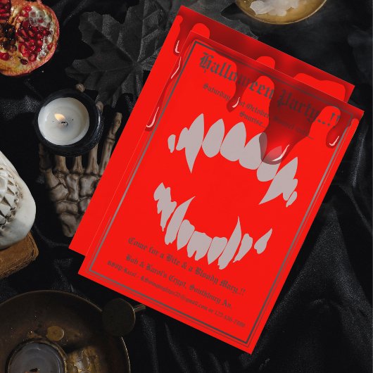 Vampire Bite Halloween-Party Einladung