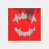 Vampire Bite Halloween-Party Serviette (Vorderseite)