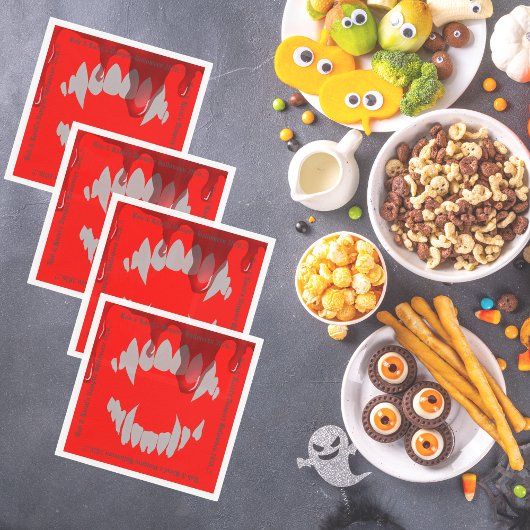 Vampire Bite Halloween-Party Serviette