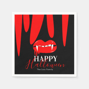 Vampire Blogs Lips Halloween Geburtstagsparty Serviette