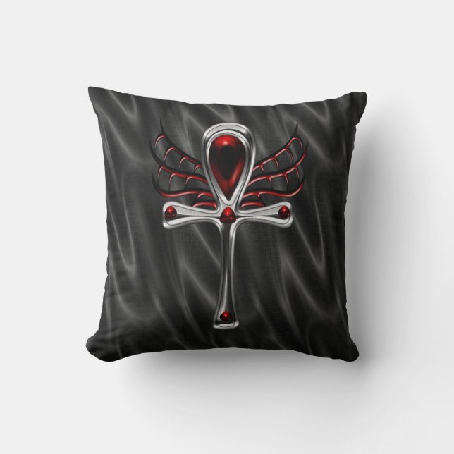 Vampire Blood Ankh Goth Kissen (Vorderseite)