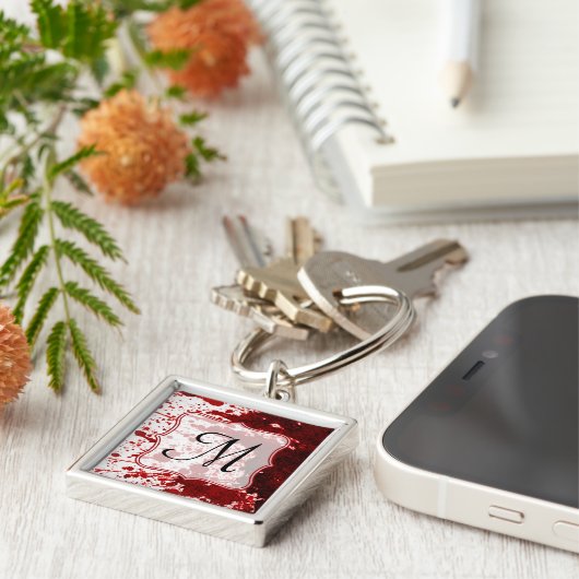 Vampire Blood Dripping Pool Crimson Red Key Kette Schlüsselanhänger (Seite)