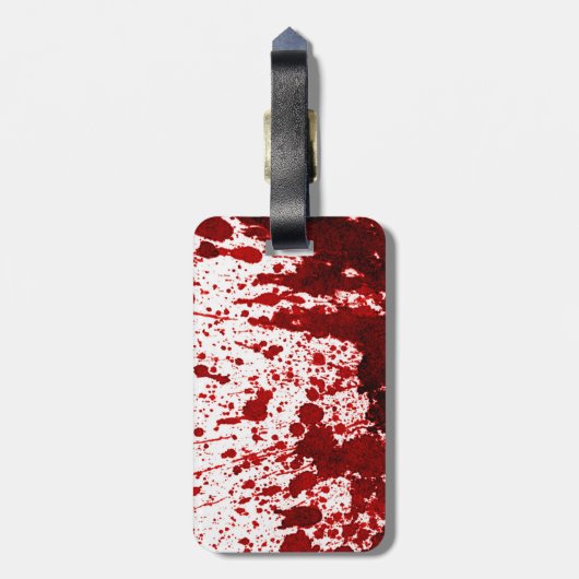 Vampire Blood Dripping Pool Monogramm Gepäckstück Gepäckanhänger (Rückseite vertikal)
