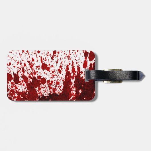 Vampire Blood Dripping Pool Monogramm Gepäckstück Gepäckanhänger (Rückseite horizontal)