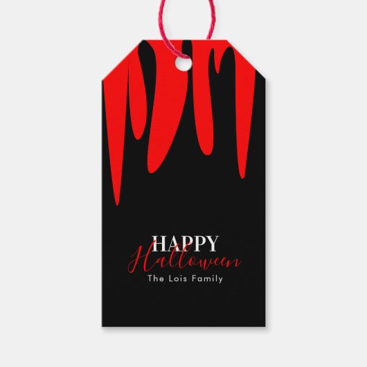 Vampire Blood Halloween Leckerei Bag Geschenkanhänger (Vorderseite)
