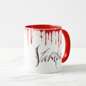 Vampire Blood Morning Coffee Halloween Buchstaben Tasse (VorderseiteRechts)