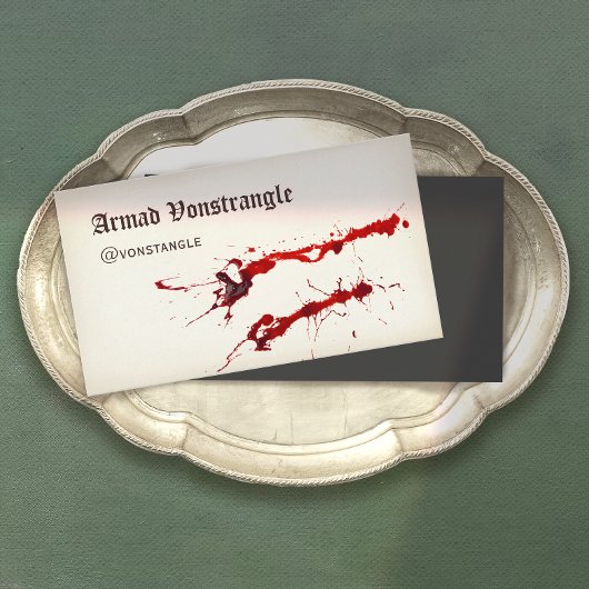 Vampire Blood Spritzer, Horror Visitenkarte