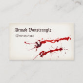 Vampire Blood Spritzer, Horror Visitenkarte (Vorderseite)
