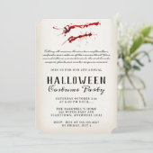Vampire Blood Vintages Halloween-Party Einladung (Stehend Vorderseite)
