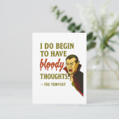Vampire Bloody Thoughts Postkarte (Stehend Vorderseite)