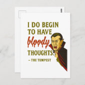 Vampire Bloody Thoughts Postkarte (Vorne/Hinten)
