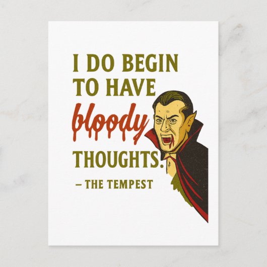 Vampire Bloody Thoughts Postkarte (Vorderseite)