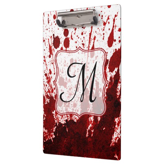 Vampire Blopping Monogram Initial Clip Board Klemmbrett (Links)